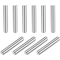 sourcing map 10uds Clavija Pasador- Acero Inoxidable 304 Cilíndrico Soporte Estante Pasador 1.5 mm x 10 mm